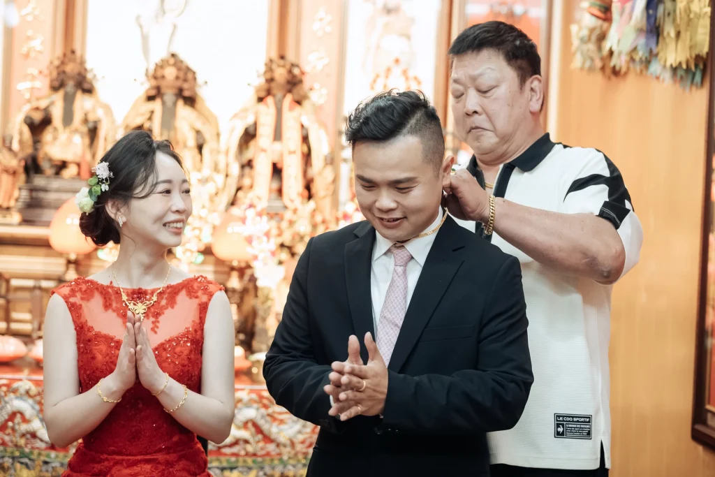北港婚禮儀式攝影，神龕與神明見證